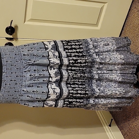 Bohemian Light Blue and Black Skirt NWT - Picture 5 of 10